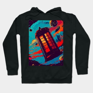 Phone booth in space pattern Hoodie